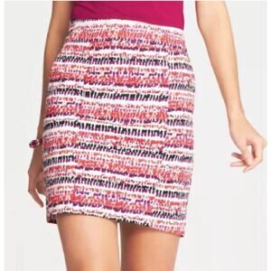 Ann Taylor Madison Skirt pink purple stripe print